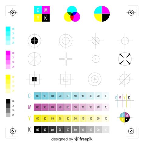 Cmyk Calibration Element Collection Vectors Illustrations For Free