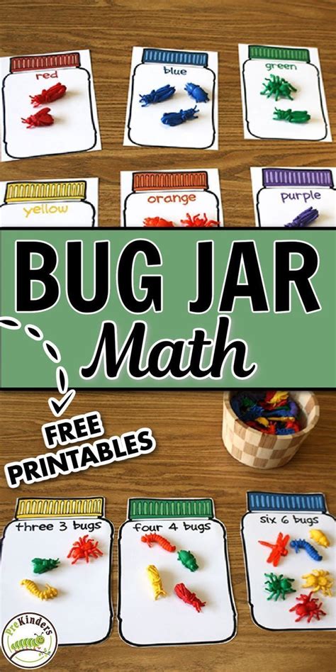 Bug Jar Math Printables In Bugs Preschool Learning Games For