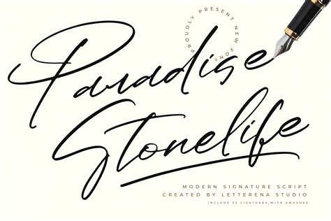 Paradise Stonelife Font By Letterena Studios · Creative Fabrica