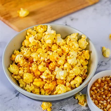 Best Cheddar Popcorn Homemade Cheese Covered Popcorn