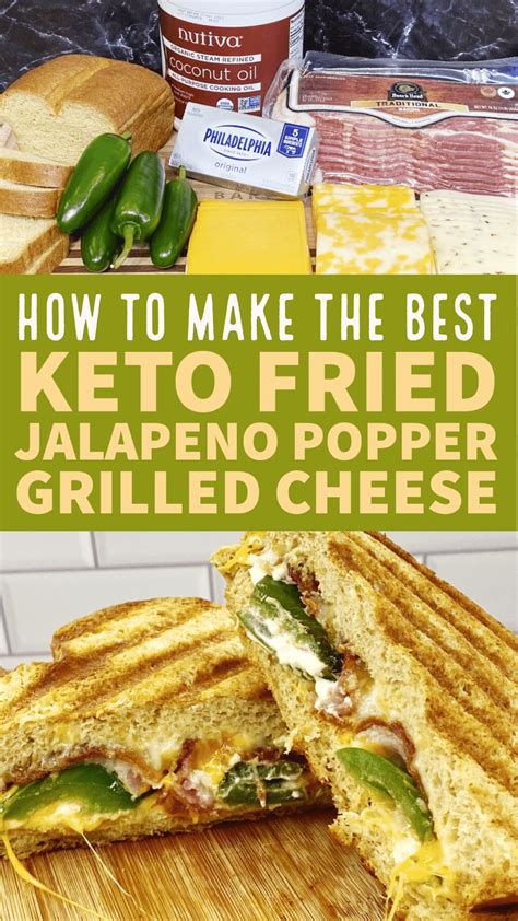 Keto Fried Jalapeno Popper Grilled Cheese Ketonia