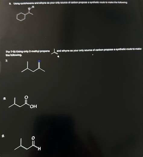 Solved Propose A Synthetic Route From The Starting Material Chegg