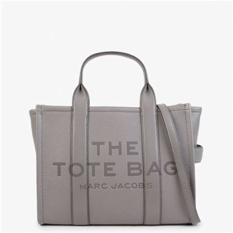 Marc Jacobs The Leather Medium Cement Tote Bag