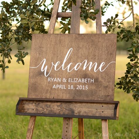 Welcome Wedding Sign Wooden Welcome Sign By Countryblissdesigns