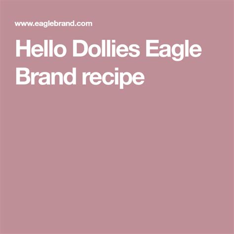 Magic Cookie Bars Recipe Magic Cookie Bar Recipe Eagle Brand Recipes