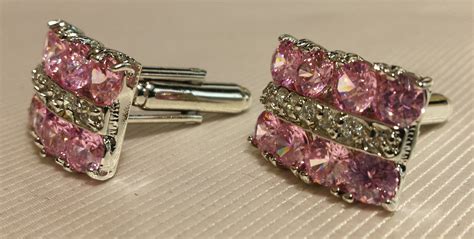 Pink Crystal Cufflinks – GentlemanJoe