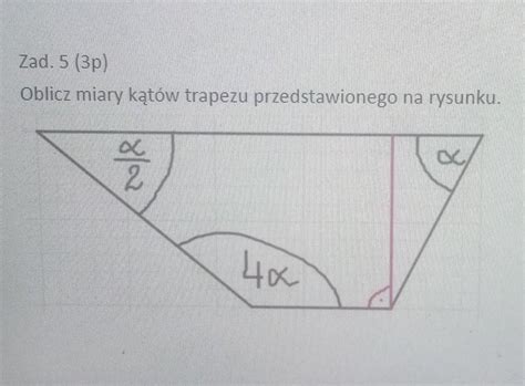 Oblicz miary kątów trapezu przedstawionego na rysunku Brainly pl