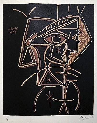 Pablo Picasso Hand Signed Linocut 1962