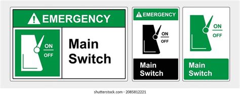 Emergency Main Switch Symbol Sign Vector Stock Vector (Royalty Free ...