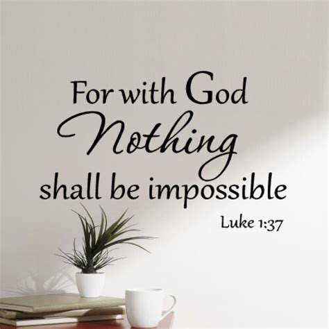 Vwaq Luke Wall Decal For With God Nothing Shall Be Impossible