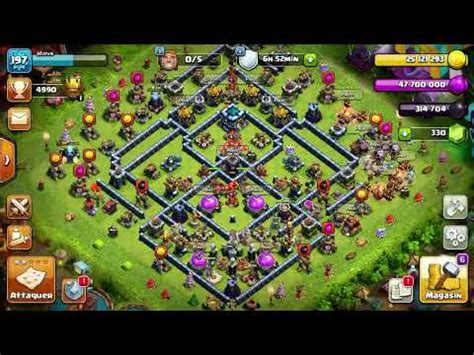 Compo HDV 13 3 étoiles assurées en GDC ou en RUSH clashofclans YouTube