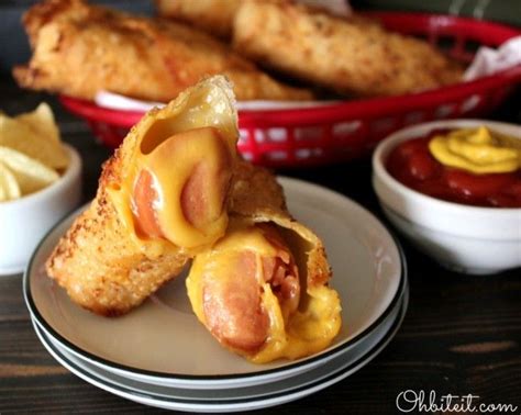 Cheesy Weenie Wontons Crispy Fried Cheesy Hot Dogseriously Beef