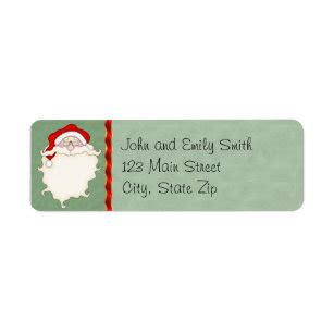 Santa Claus Return Address Labels | Zazzle