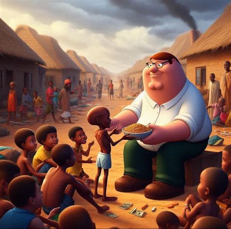 Peter Griffin Helps Feed African Children In Need Rhellaflyai