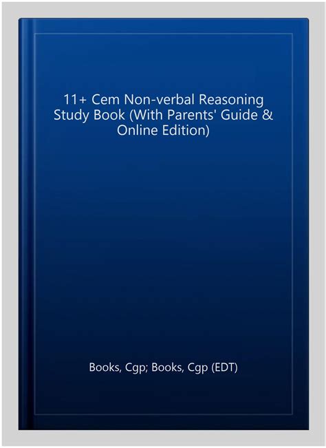 New 11+ Cem Non-Verbal Reasoning Study Book (With Parents' G - Walmart.com