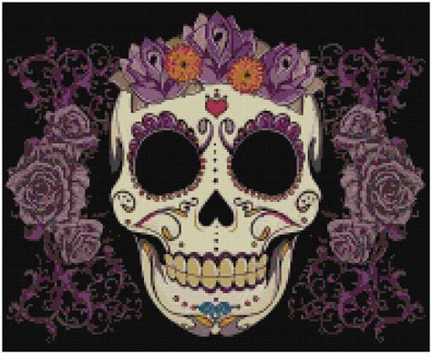 Sugar Skull Cross Stitch Pattern