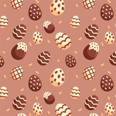 Dise O De Patr N De Chocolate Dibujado A Mano Vector Gratis