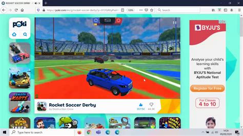 How To Play Poki Io And Rocket Soccer Derby Youtube