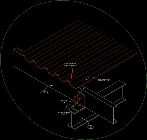 Planos De Estructura De Techo Metalico En Dwg Autocad Esta Nbkomputer