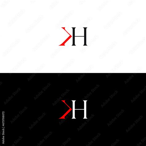 Kh Logo K H Design White Kh Letter Kh K H Letter Logo Design