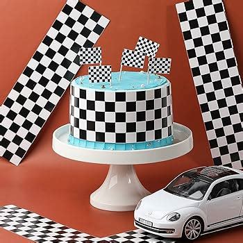 Amazon 32 Pieces Racing Cake Borders Checks Cake Borders