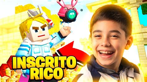 Joguei Na CONTA RICA Desse INSCRITO Blockman Go BedWars YouTube