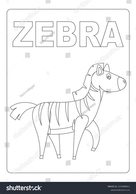 Animal Coloring Page Kids Art Line Stock Vector (Royalty Free ...