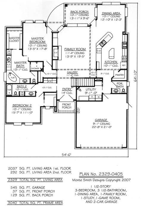 Lovely 2 Bedroom 2 Car Garage House Plans - New Home Plans Design