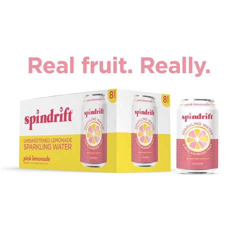 Spindrift Sparkling Water Pink Lemonade Made With Real Squeezed Fruit