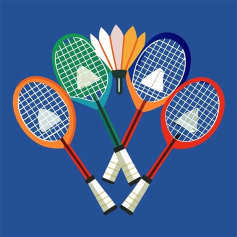 Badminton Rackets With Shuttlecock Ready For Play Premium AI