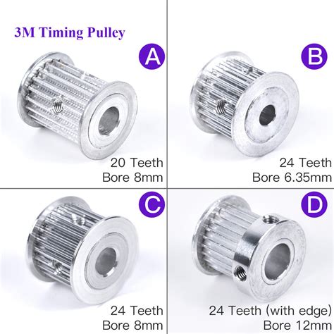 Startnow Htd 3m Timing Pulley 20 24teeth Width 15mm Toothed Belt Pulle