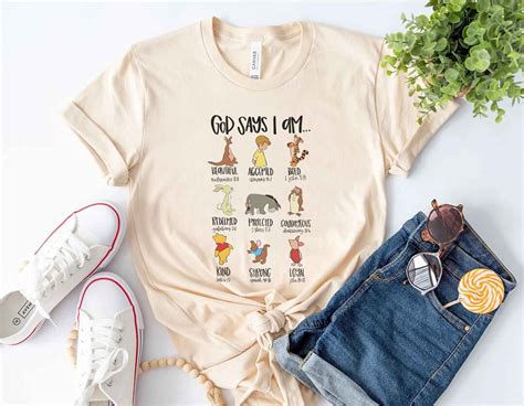 Winnie The Pooh God Says I Am Kind T Shirt Pooh Bear And Friends Tigger