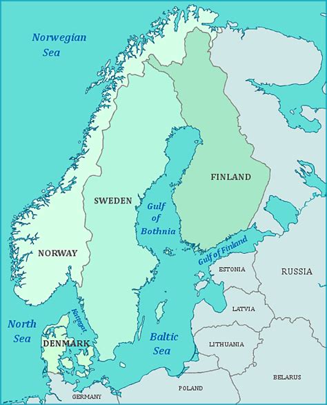 Images and Places, Pictures and Info: physical map of scandinavian countries