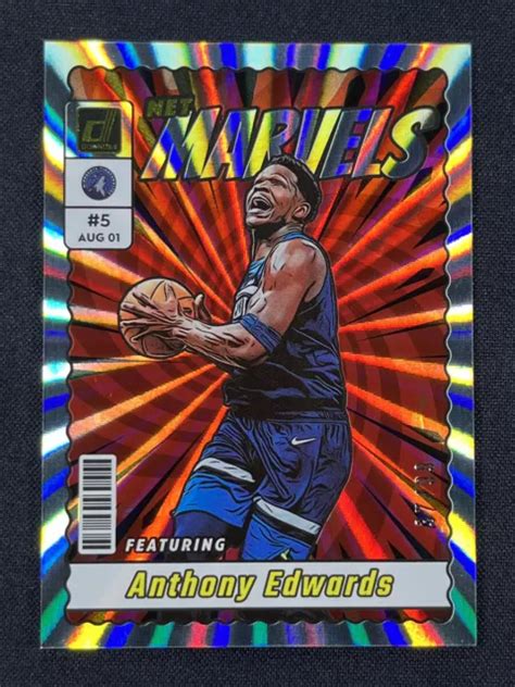 2023 24 PANINI DONRUSS Anthony Edwards 10 Laser Holo Net Marvels