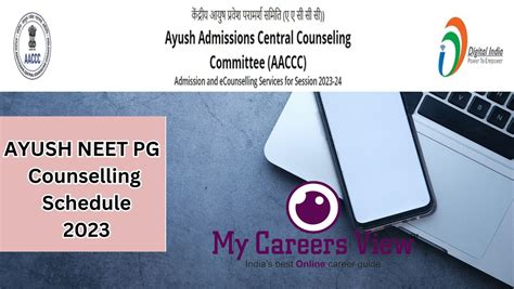 AYUSH NEET PG Counselling 2023 Schedule My Careers View India S Best