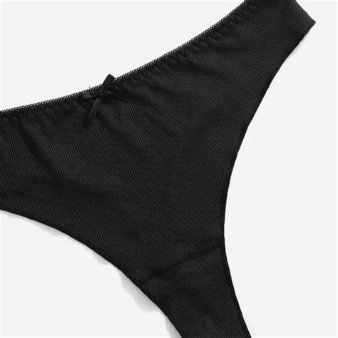 Tanga Negra Unicolor Margarita Sex Shop