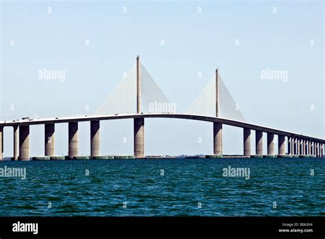 Sunshine Skyway Bridge Stock Photo Alamy