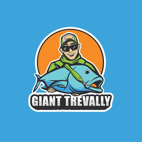 Giant Trevally Fishing Club Logo Vector Art At Vecteezy