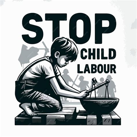 stop child labour day concept   child working world day