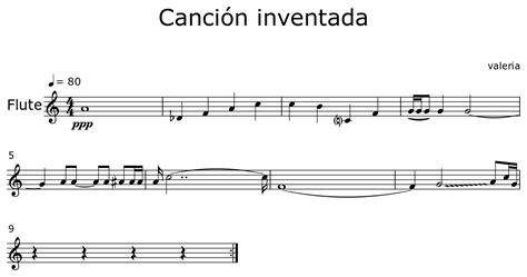 Canci N Inventada Sheet Music For Flute