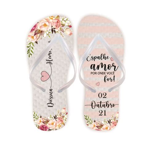 Chinelo Personalizado Casamento Brinde Avelino Brindes