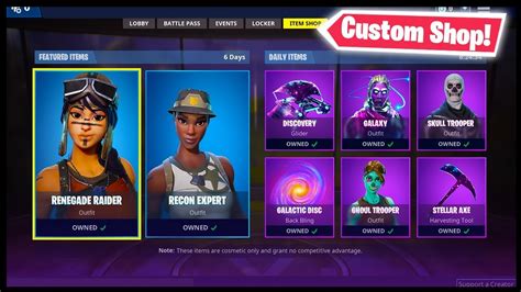 How To Make Custom Item Shop In Fortnite Modnite Youtube