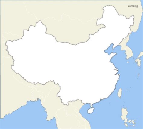 Blank Vector Map Of China Free