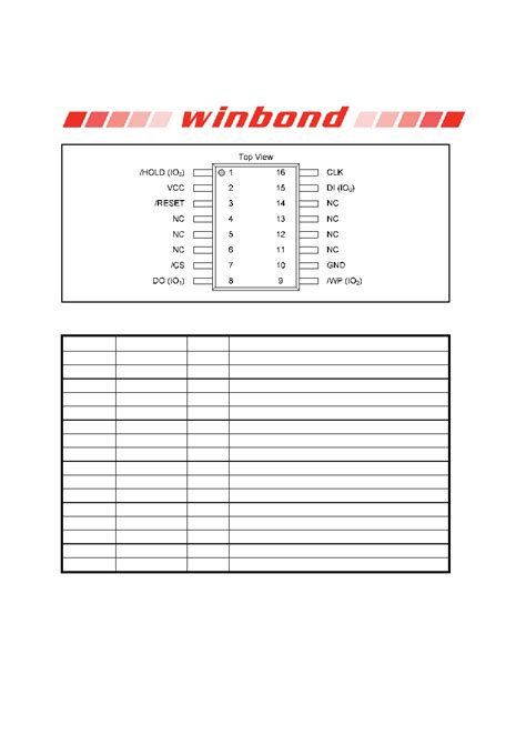 25q32fvsig datasheet(8/99 Pages) WINBOND | 3V 32M-BIT SERIAL FLASH ...