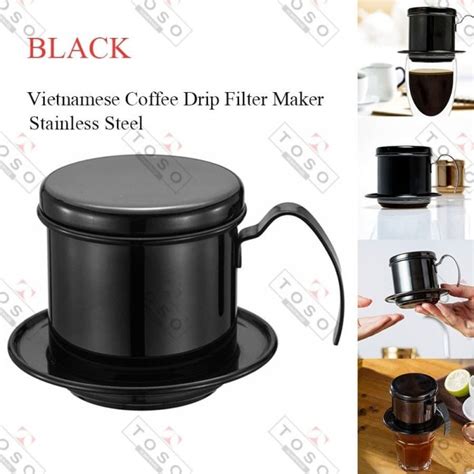 Jual Black Coffee Dripper Stainless Vietnam Drip Sekrup Saringan Kopi