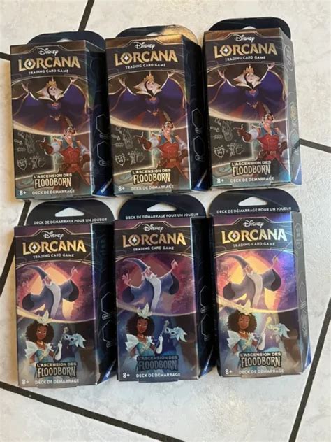 LOT DE 6 decks de démarrage Disney Lorcana Chapitre 2 Scellés Un