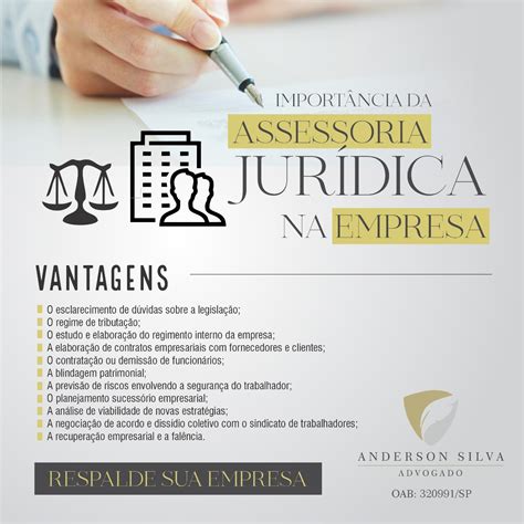 Importância da Assessoria Jurídica na Empresa Anderson Silva Advogado