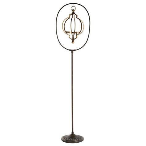 Litton Lane Black Metal Eclectic Candle Lantern The Home Depot