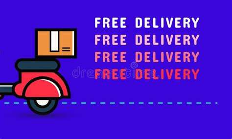 Free Delivery Banner Design Vector Illustration Stock Illustration