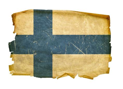 Premium Photo | Finland flag old isolated on white